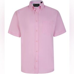 8XL Kam Short Sleeve Premium Oxford Shirt - Pink